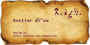 Kottler Éva névjegykártya